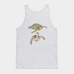 Sea Turtles Watercolor Tank Top